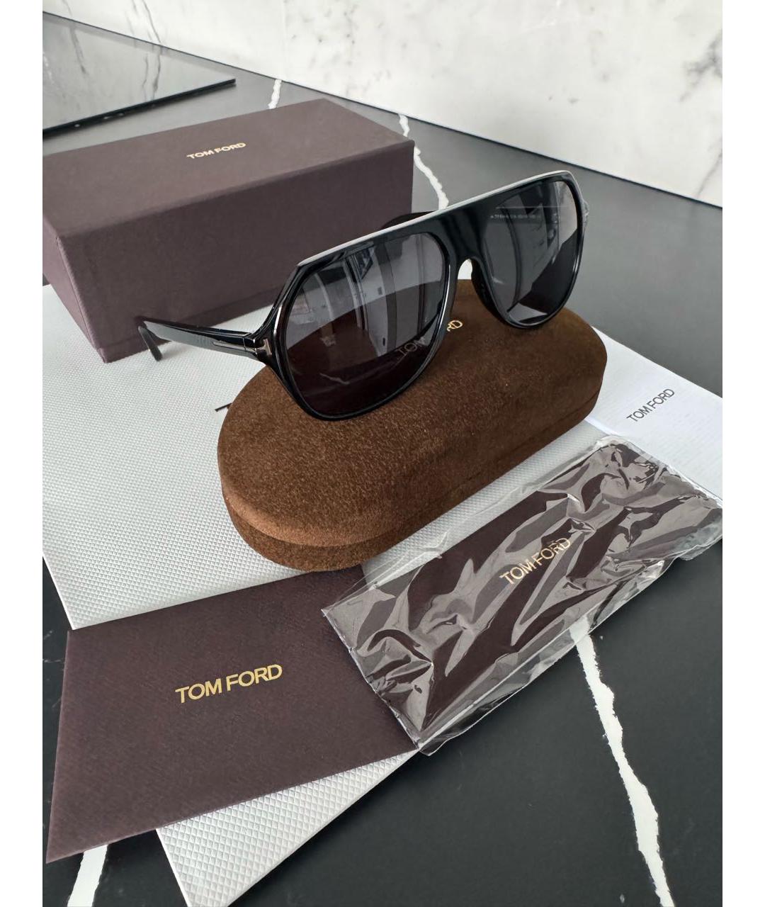 TOM FORD Черные пластиковые солнцезащитные очки, фото 6