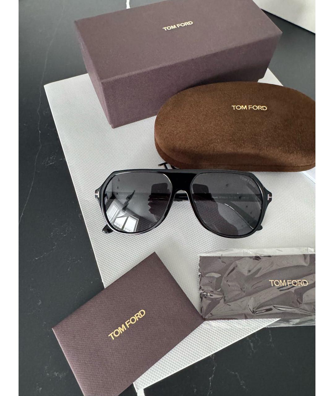 TOM FORD Черные пластиковые солнцезащитные очки, фото 2