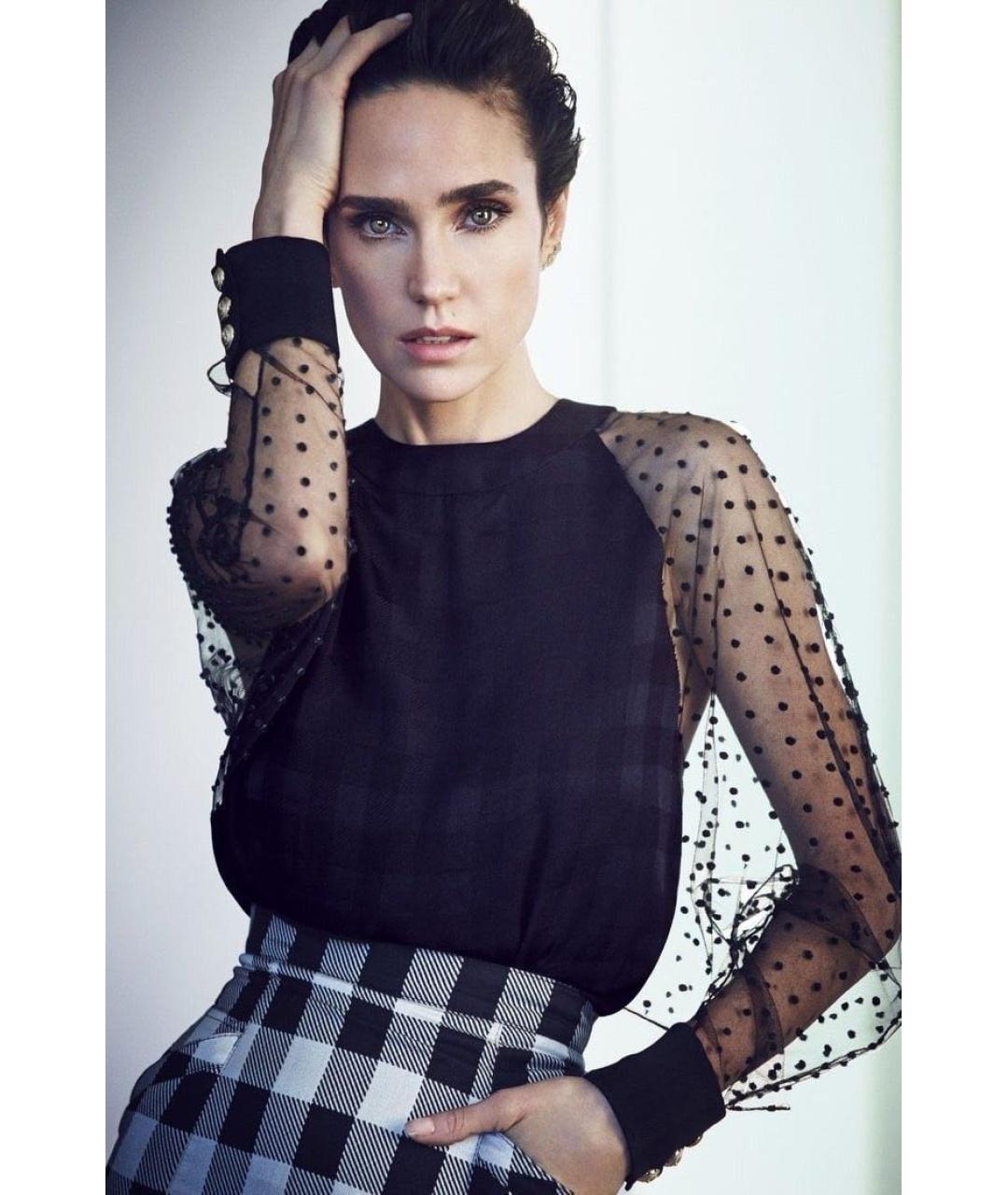 BALMAIN Черная шелковая блузы, фото 8