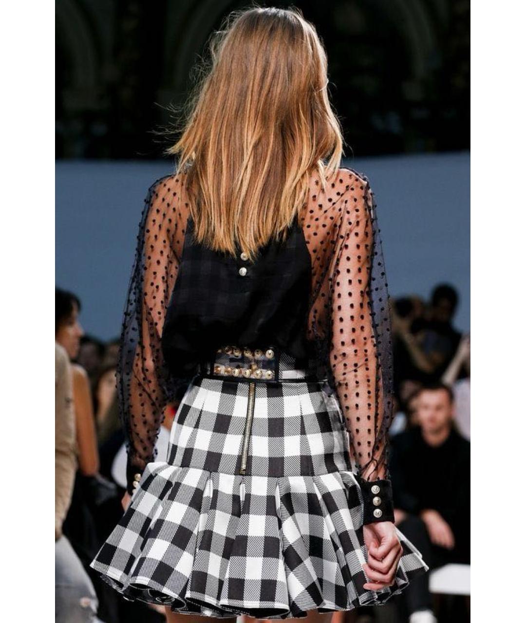 BALMAIN Черная шелковая блузы, фото 7