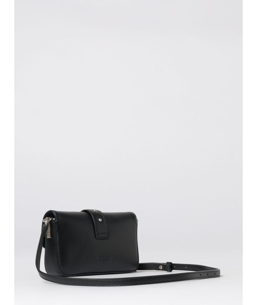 PINKO Черная кожаная сумка через плечо, фото 2