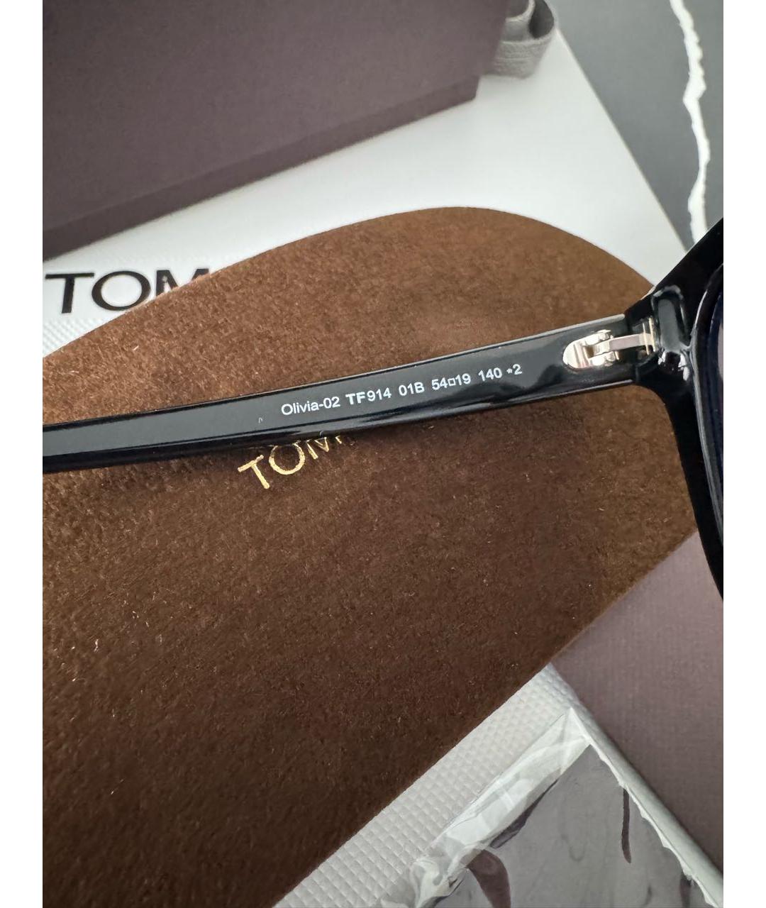 TOM FORD Черные пластиковые солнцезащитные очки, фото 7