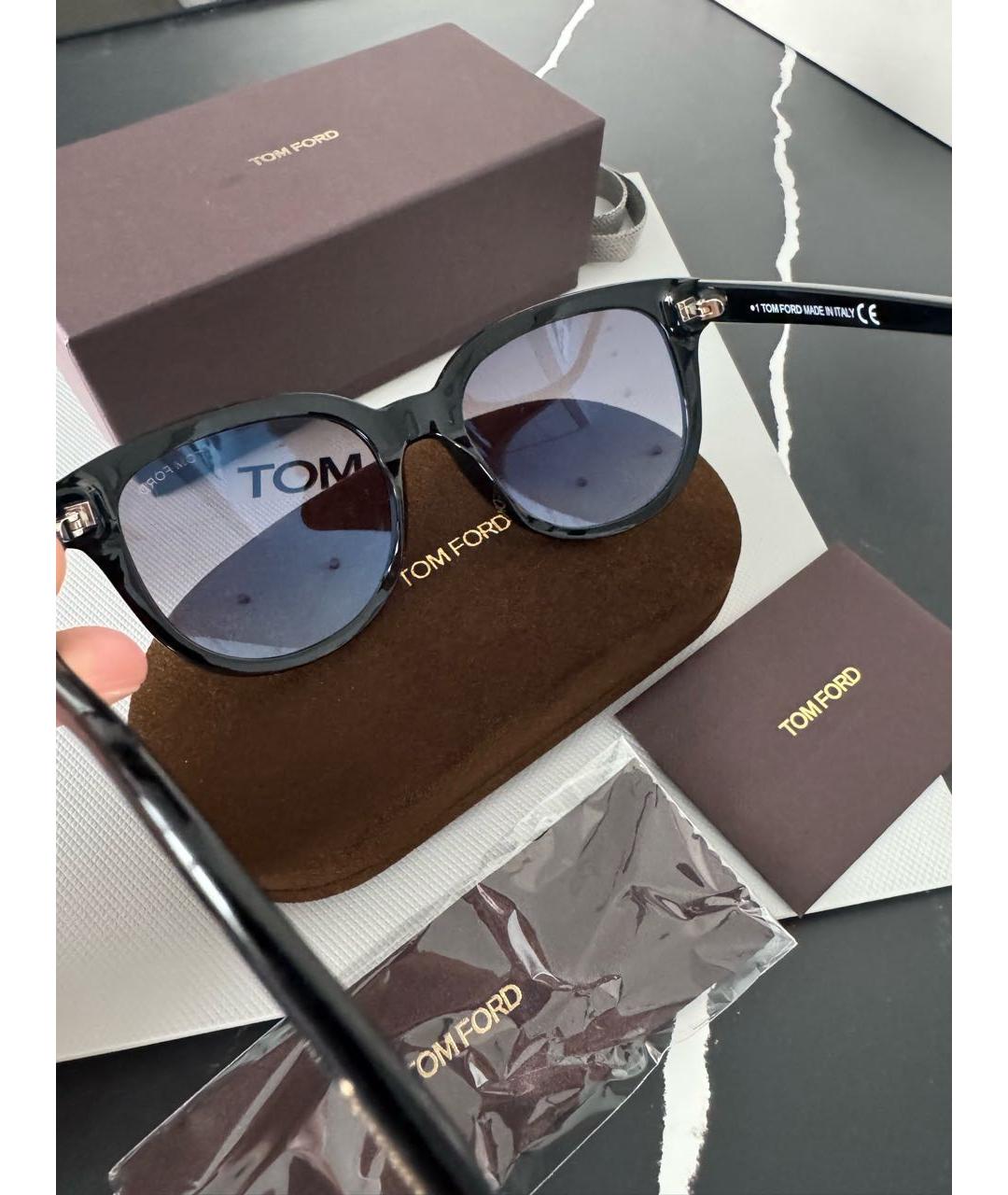 TOM FORD Черные пластиковые солнцезащитные очки, фото 5