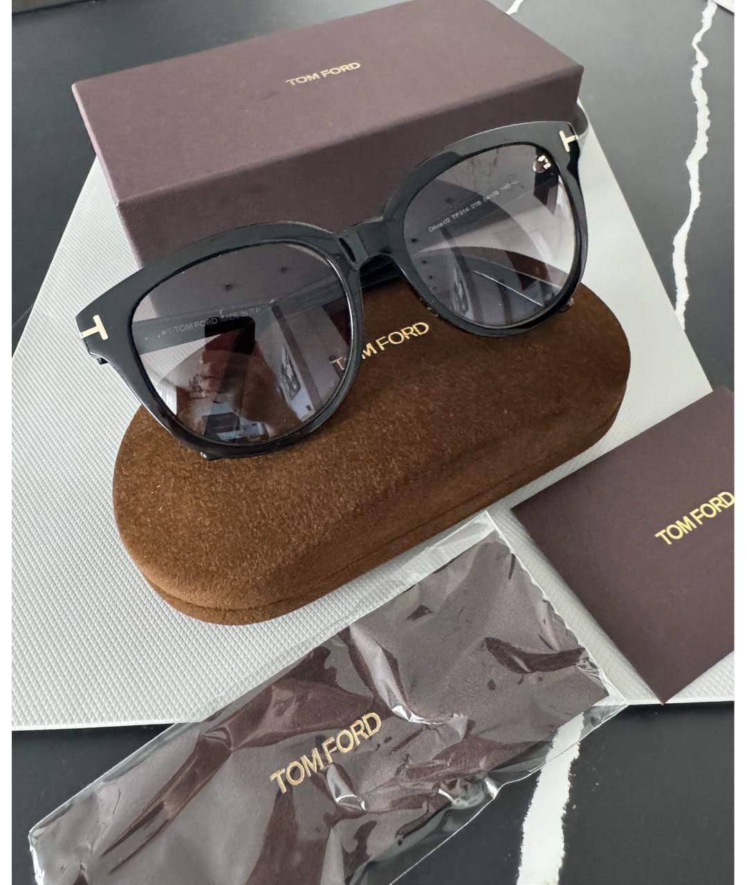 TOM FORD Черные пластиковые солнцезащитные очки, фото 3