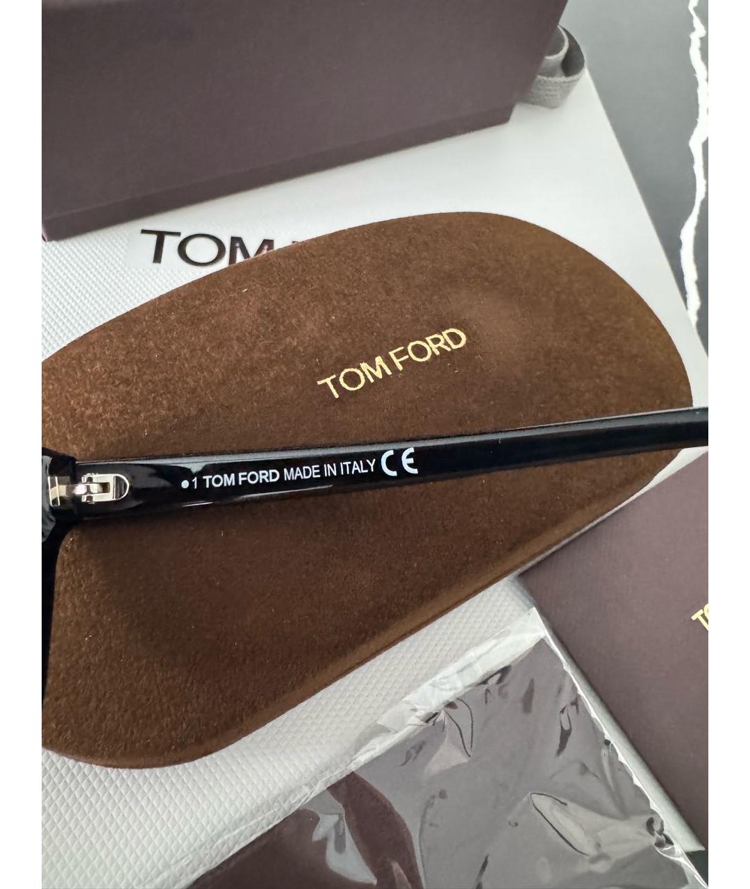 TOM FORD Черные пластиковые солнцезащитные очки, фото 8