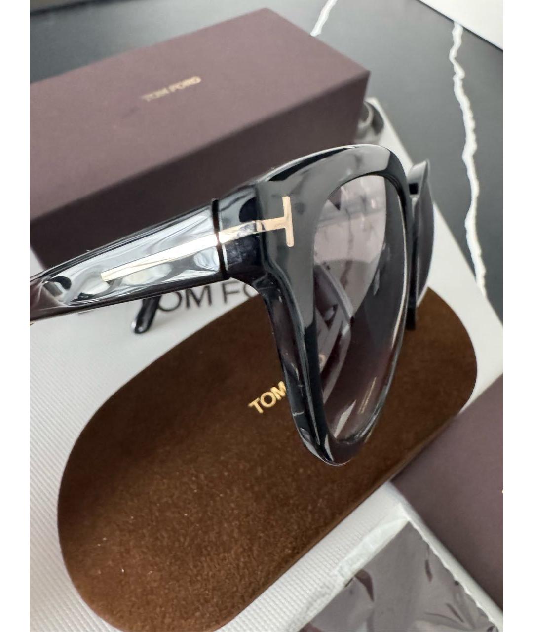 TOM FORD Черные пластиковые солнцезащитные очки, фото 6