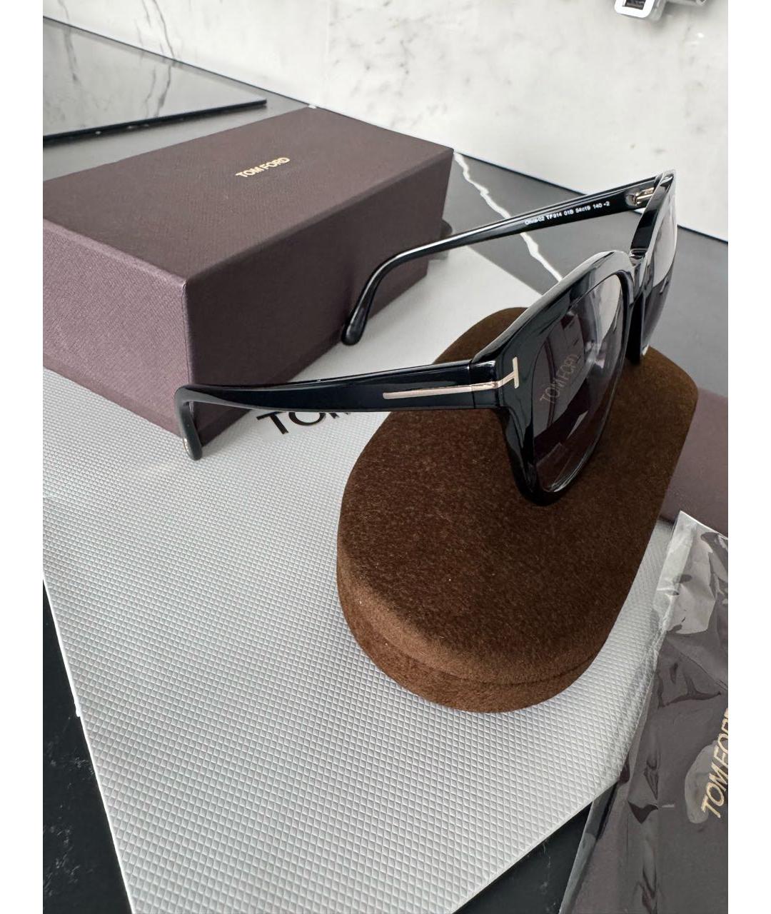 TOM FORD Черные пластиковые солнцезащитные очки, фото 4