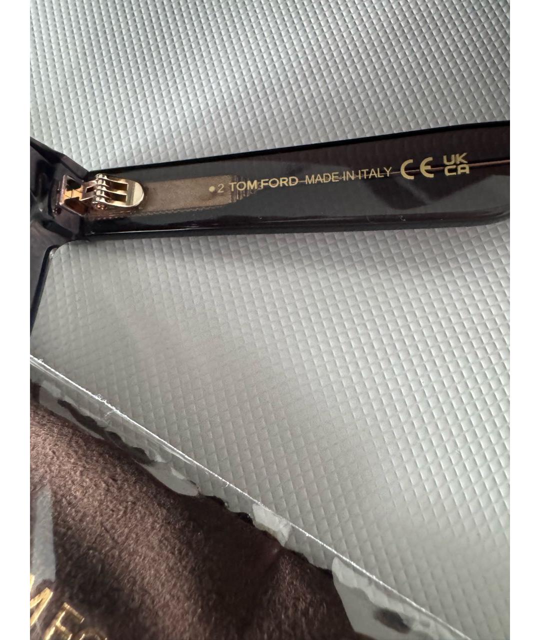 TOM FORD Серые пластиковые солнцезащитные очки, фото 5