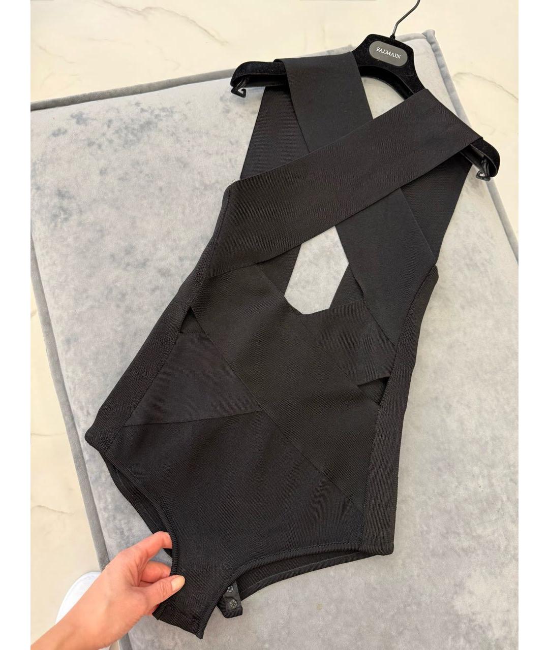 BALMAIN Черная вискозная блузы, фото 4