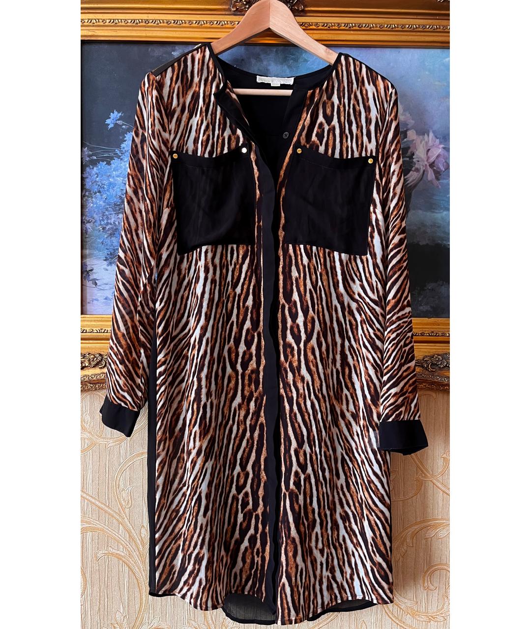 MICHAEL KORS Коричневое полиэстеровое повседневное платье, фото 9