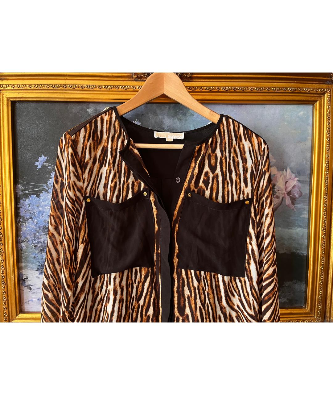 MICHAEL KORS Коричневое полиэстеровое повседневное платье, фото 2