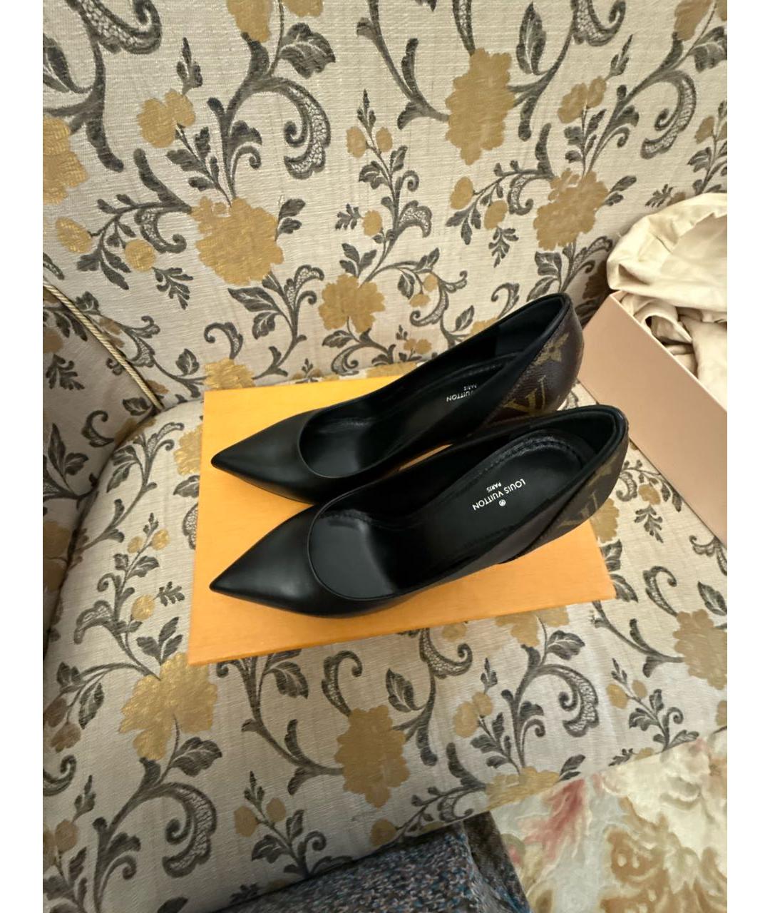 LOUIS VUITTON Черные кожаные туфли, фото 3