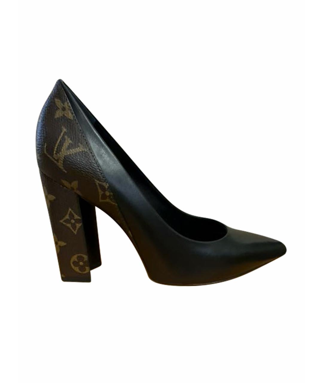 LOUIS VUITTON Черные кожаные туфли, фото 1