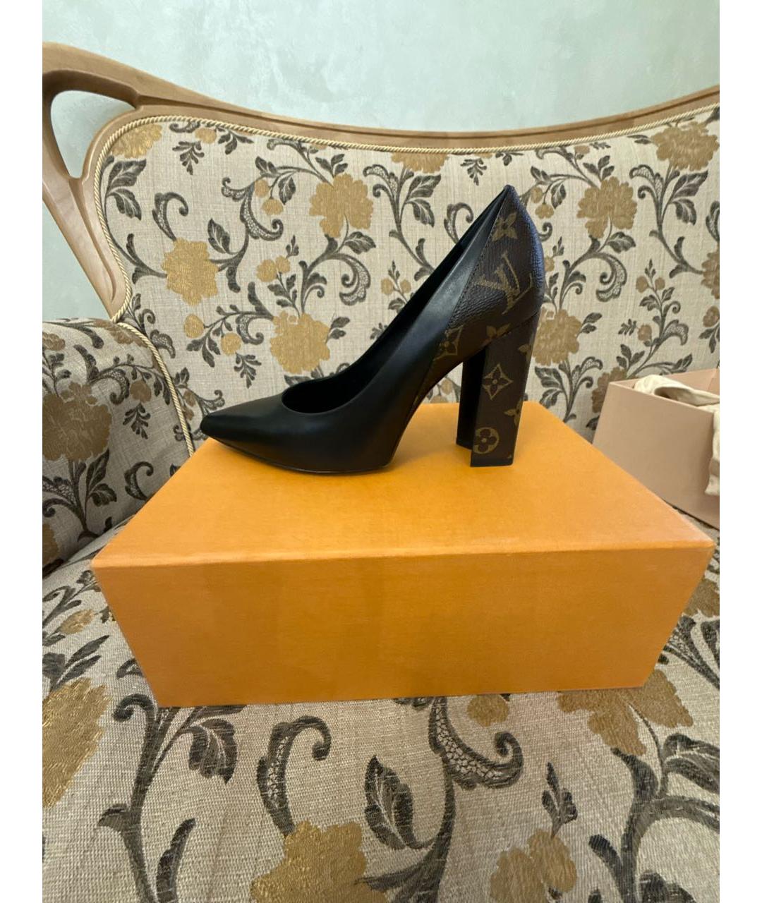 LOUIS VUITTON Черные кожаные туфли, фото 5