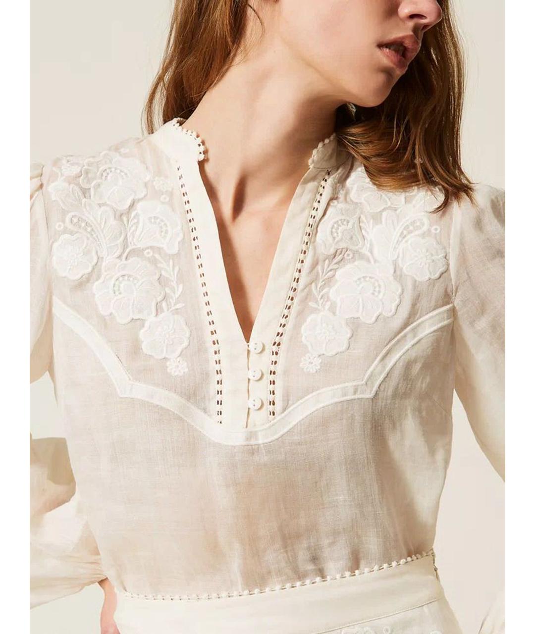 TWIN-SET Бежевая блузы, фото 6