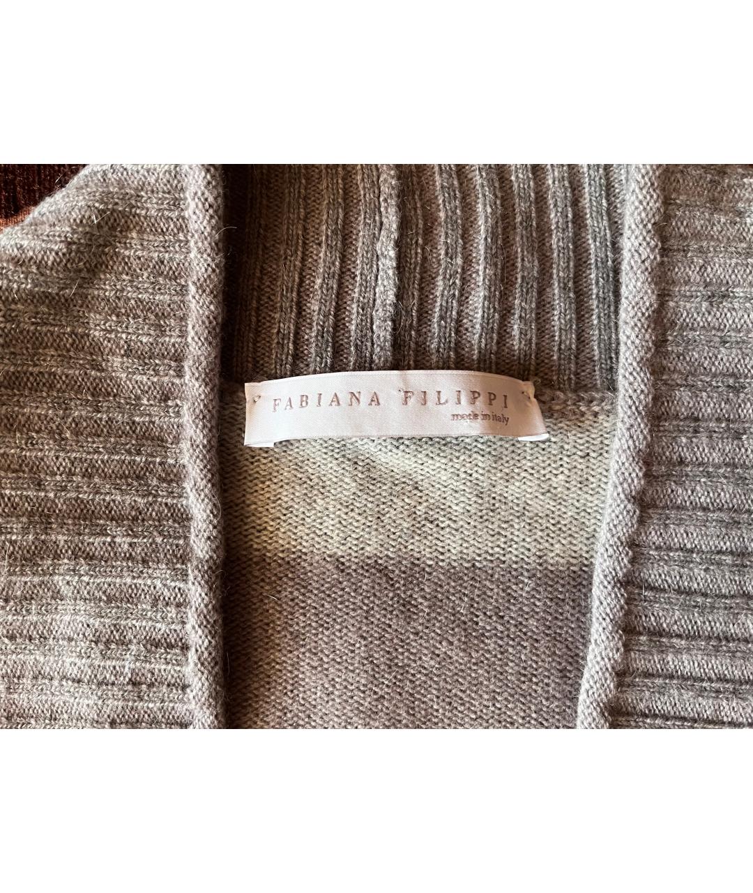 FABIANA FILIPPI Серый шерстяной кардиган, фото 7