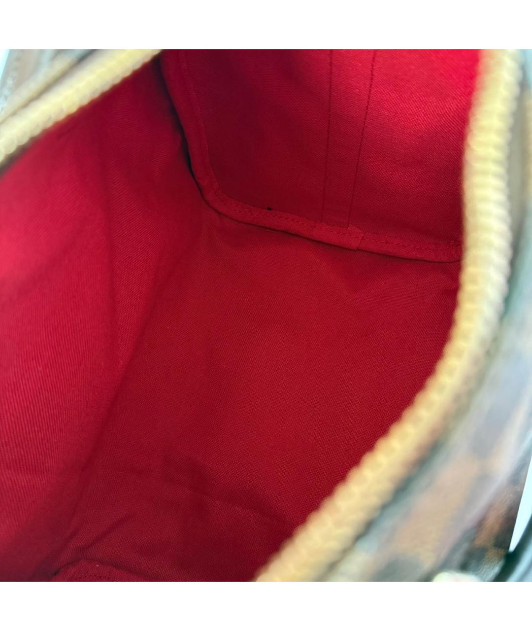 LOUIS VUITTON Коричневая кожаная сумка с короткими ручками, фото 6