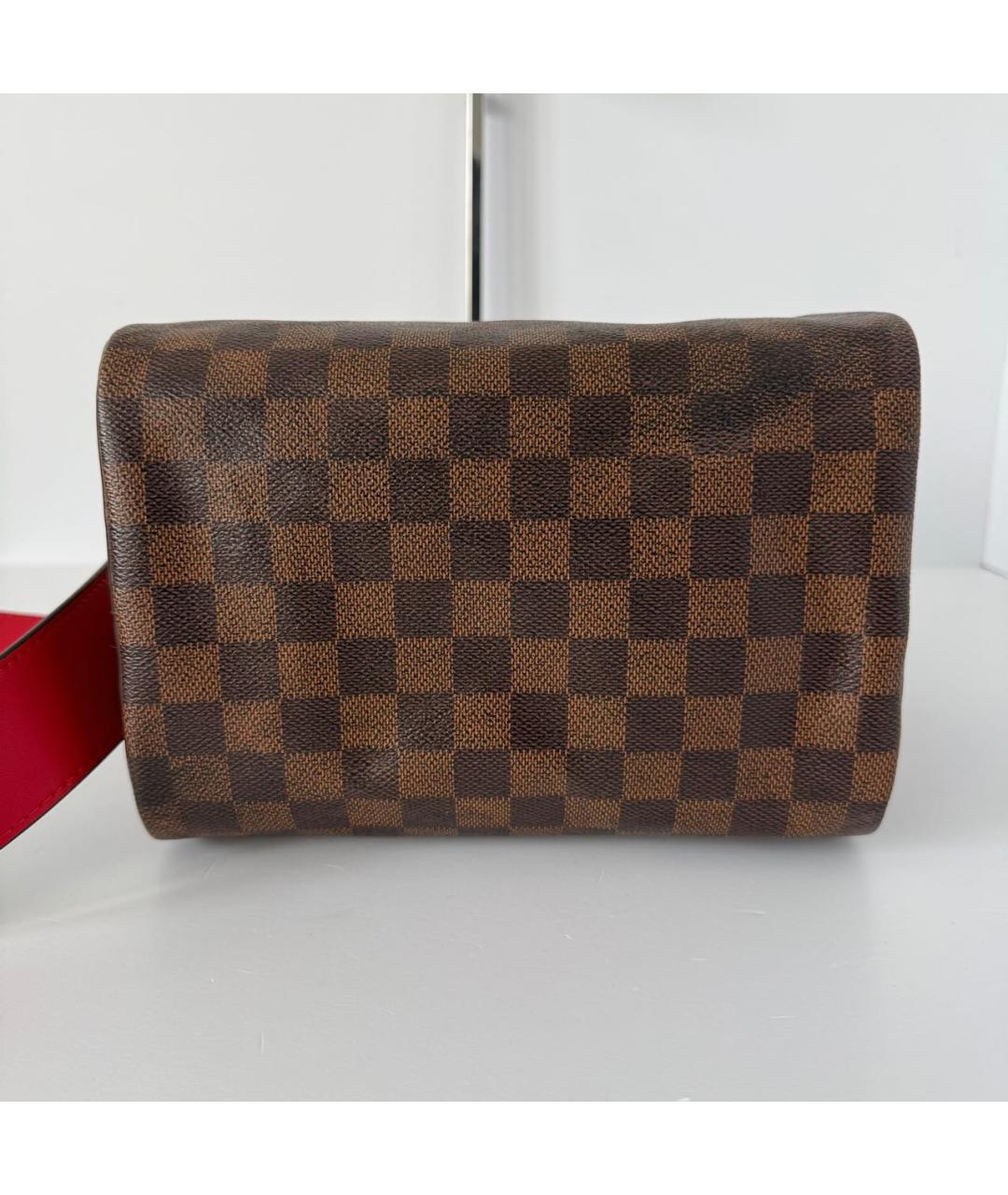 LOUIS VUITTON Коричневая кожаная сумка с короткими ручками, фото 5