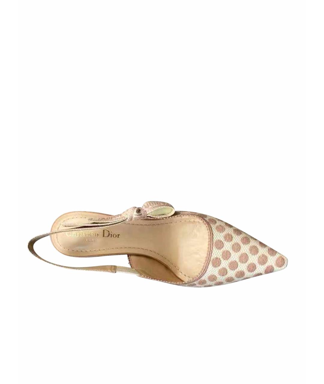 CHRISTIAN DIOR Бежевые ботинки, фото 8