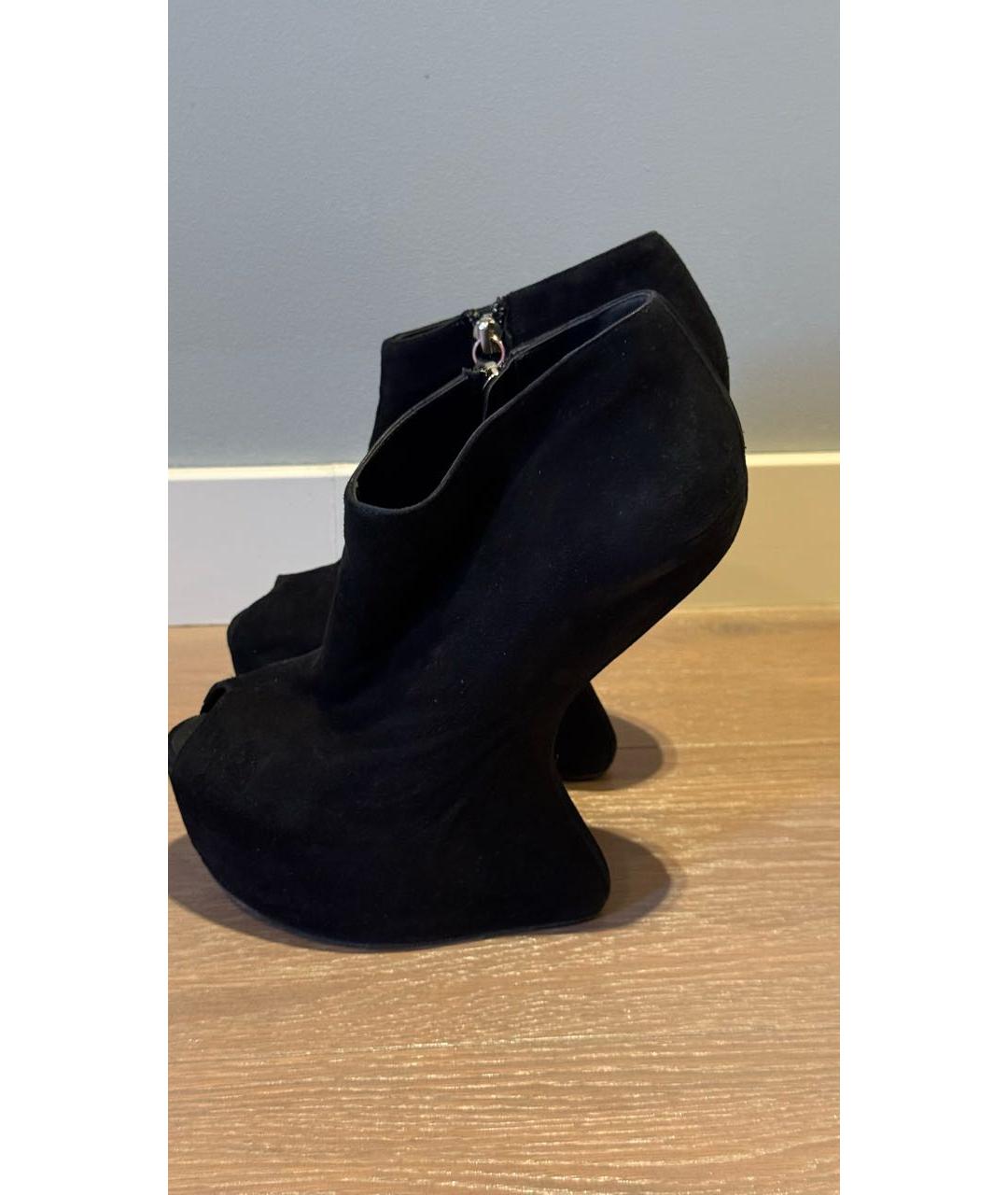 GIUSEPPE ZANOTTI DESIGN Черные замшевые ботильоны, фото 6