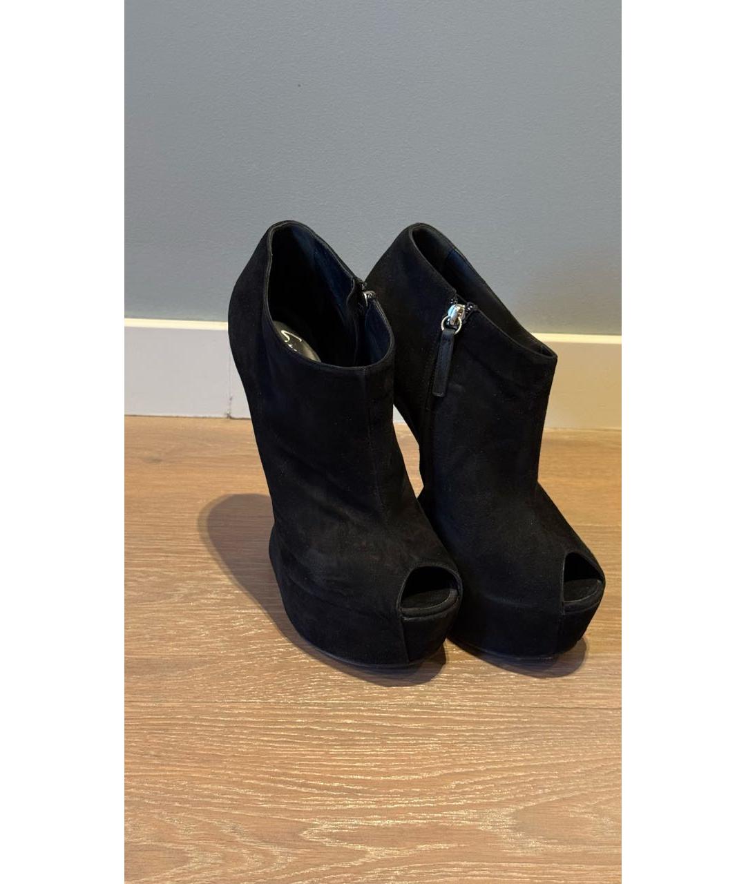 GIUSEPPE ZANOTTI DESIGN Черные замшевые ботильоны, фото 5