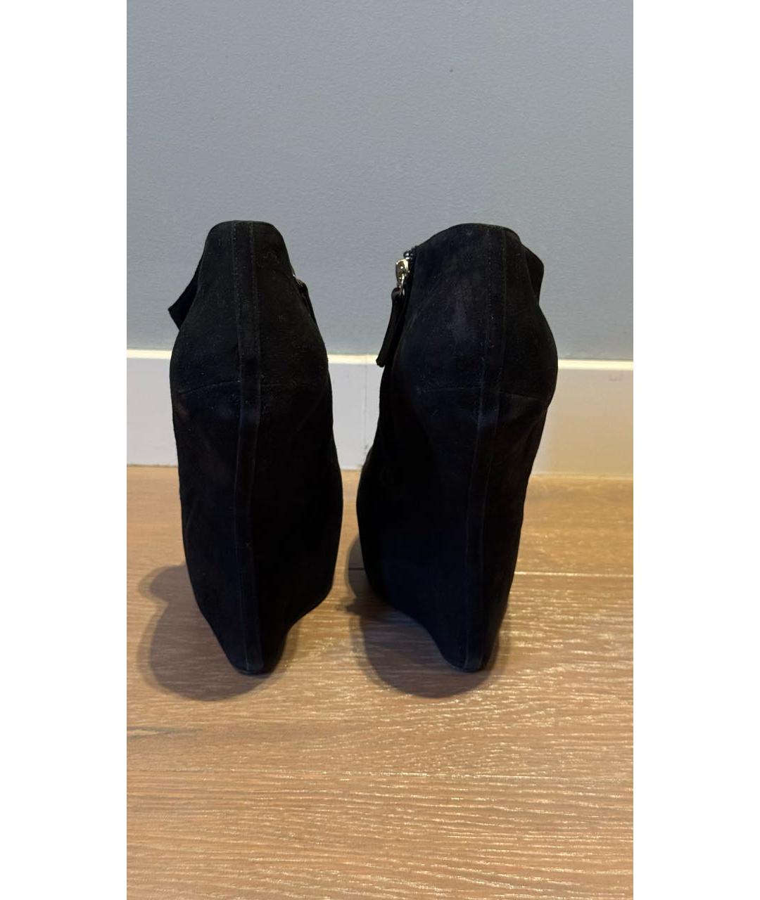 GIUSEPPE ZANOTTI DESIGN Черные замшевые ботильоны, фото 4