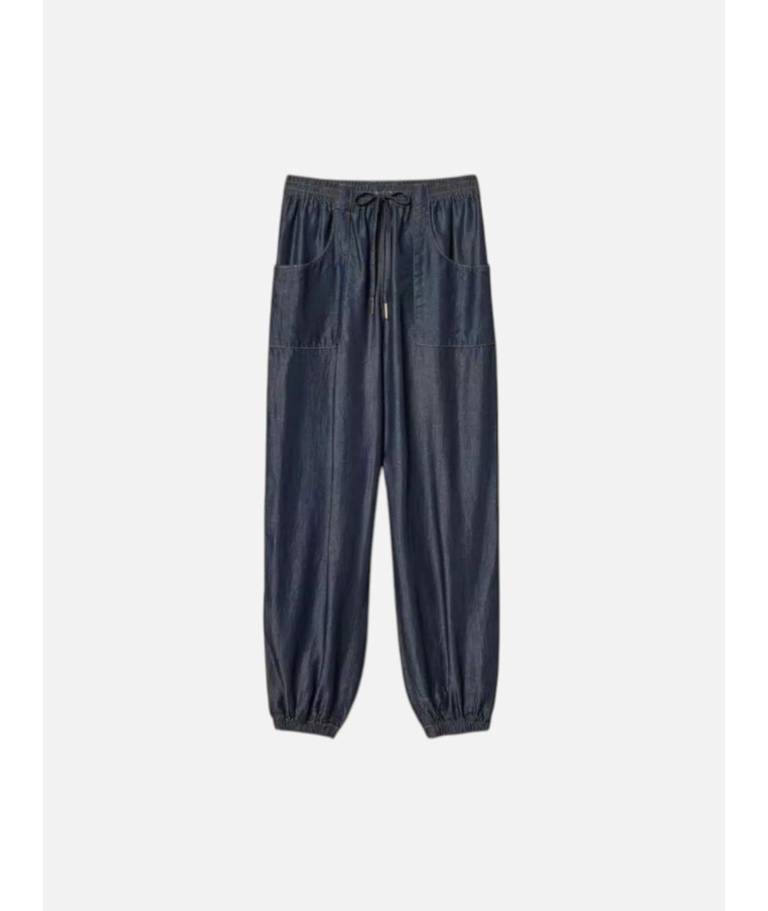 TWIN-SET Синие прямые брюки, фото 6