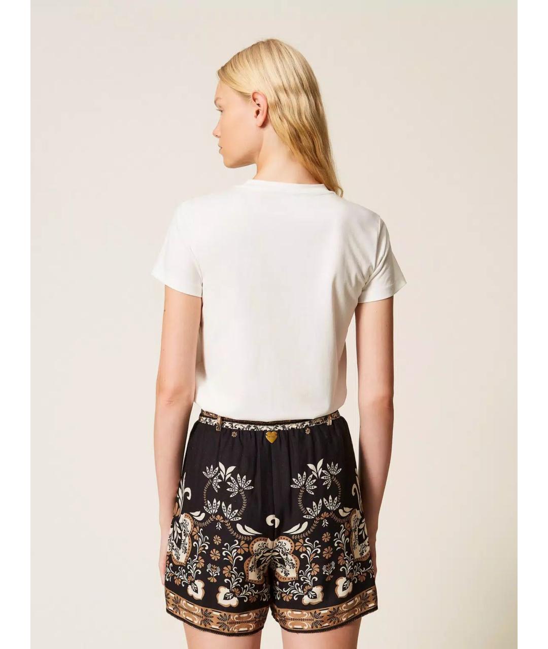 TWIN-SET Мульти вискозные шорты, фото 4