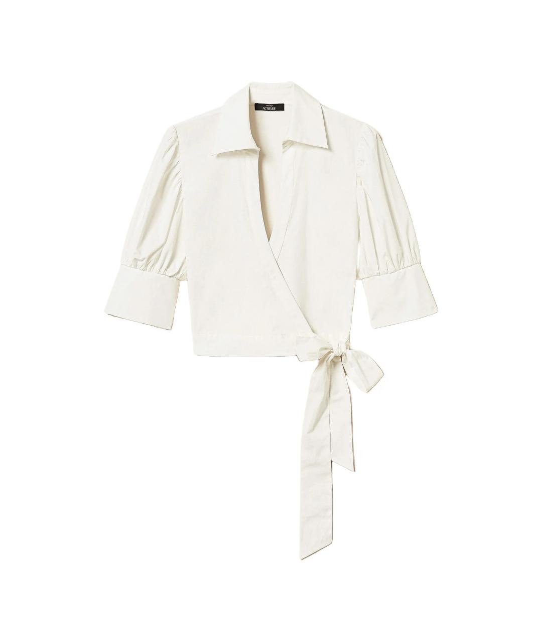 TWIN-SET Белая хлопковая рубашка, фото 1