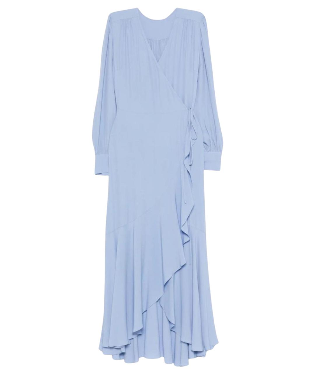 TWIN-SET Голубое ацетатное повседневное платье, фото 1