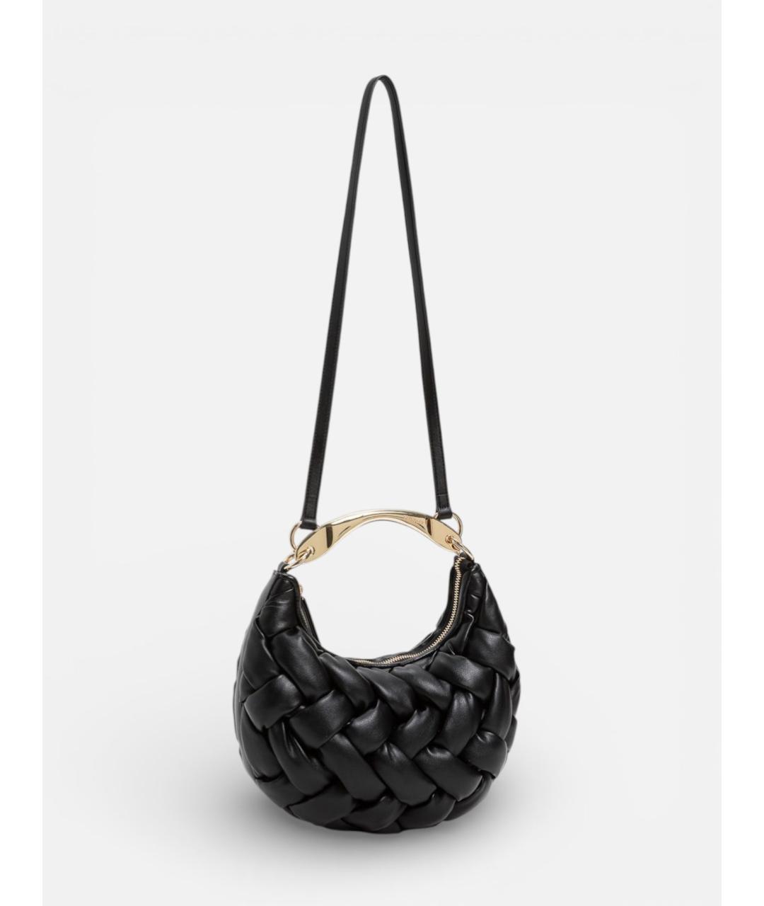 TWIN-SET Черная сумка с короткими ручками из искусственной кожи, фото 2