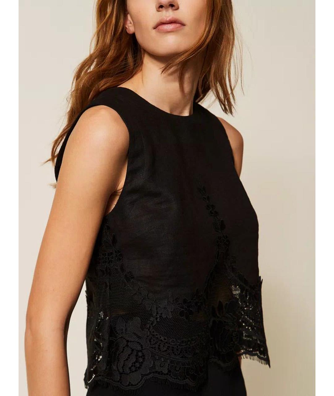 TWIN-SET Черная блузы, фото 5