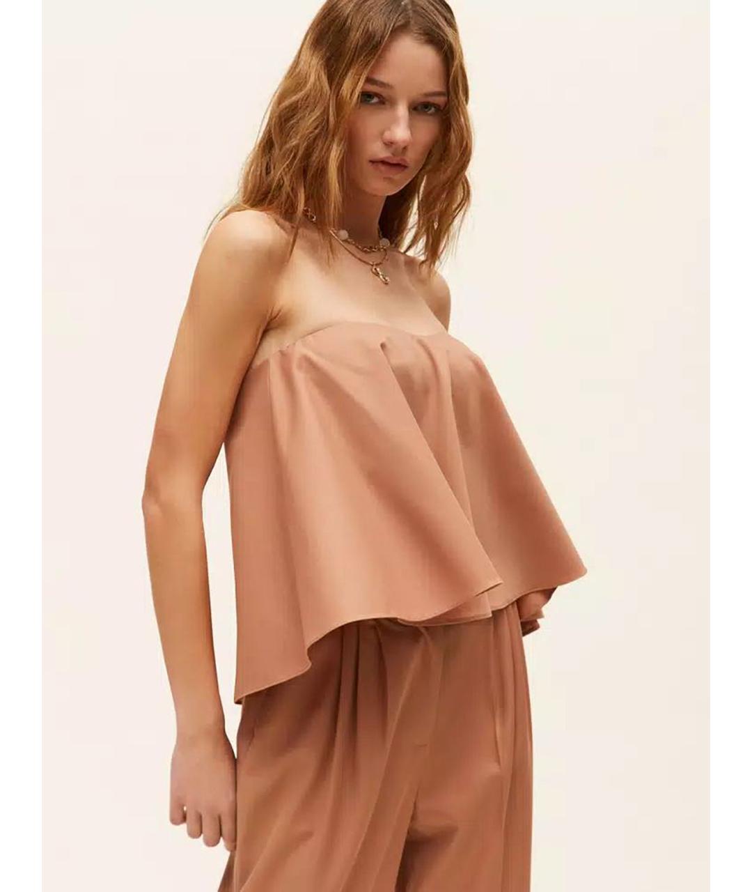 TWIN-SET Коричневая полиэстеровая блузы, фото 4