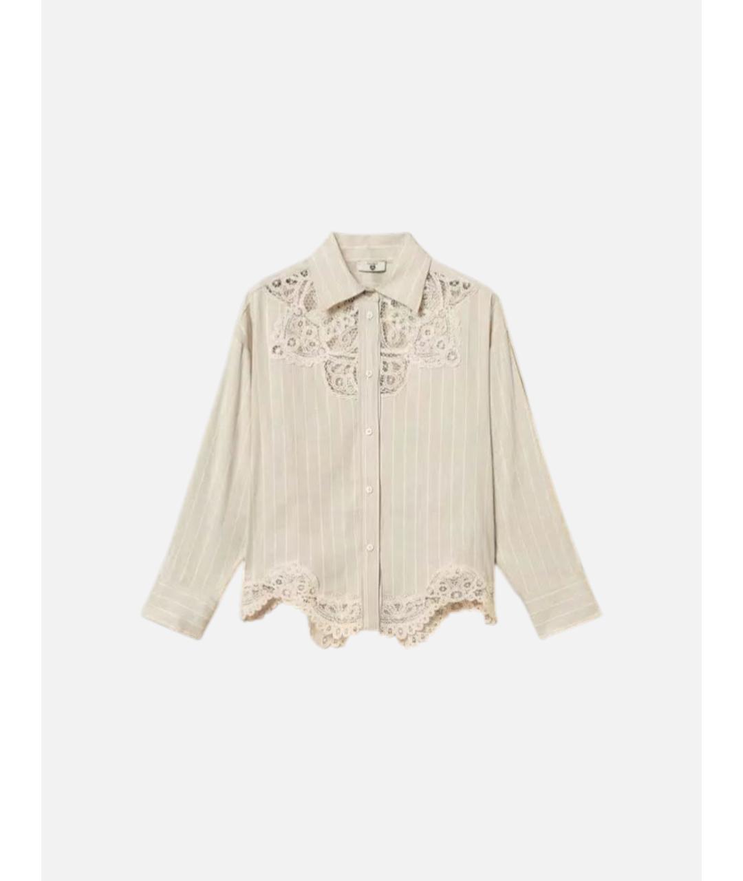 TWIN-SET Мульти льняная рубашка, фото 6