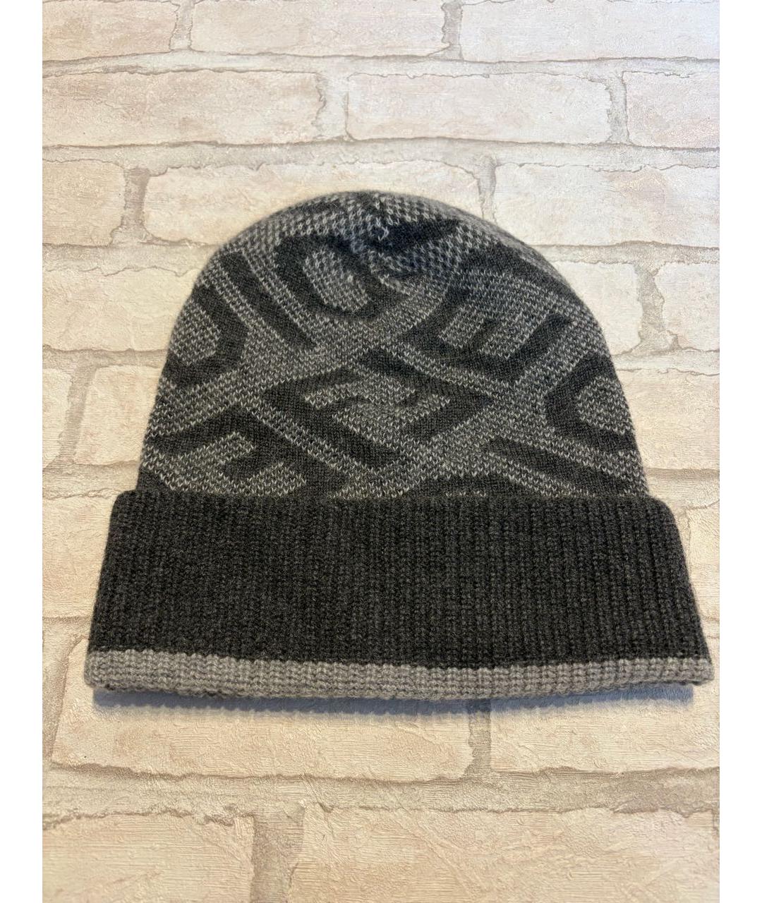 FENDI Серая кашемировая шапка, фото 8