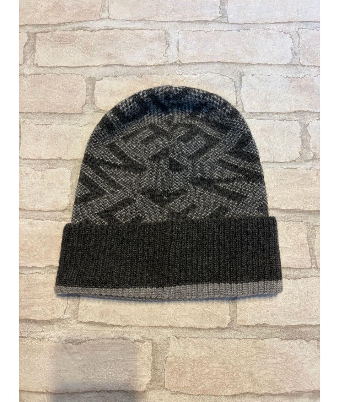 FENDI Серая кашемировая шапка, фото 6