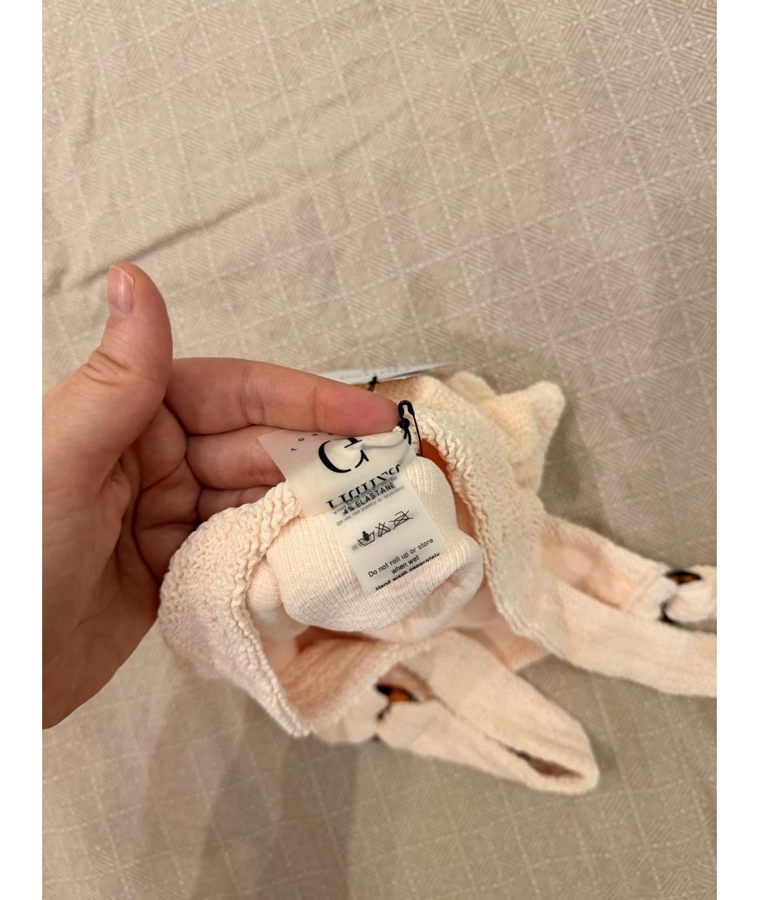 HUNZA G Белый полиамидовый купальник, фото 5