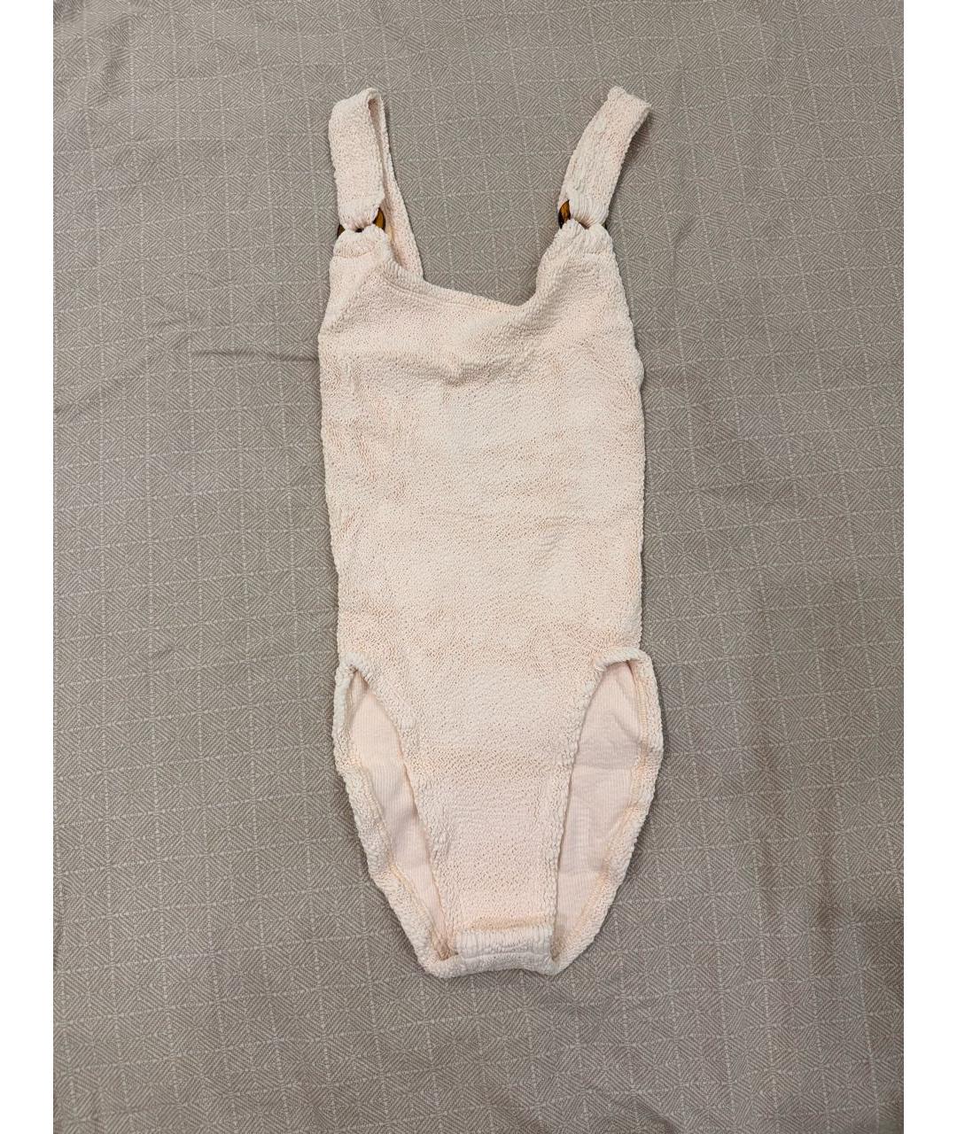 HUNZA G Белый полиамидовый купальник, фото 2