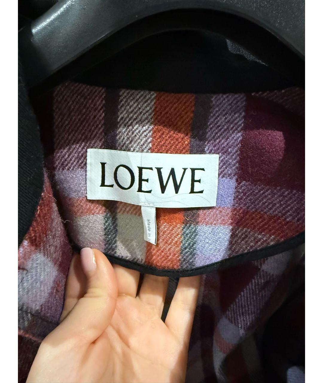 LOEWE Мульти шерстяное пальто, фото 4
