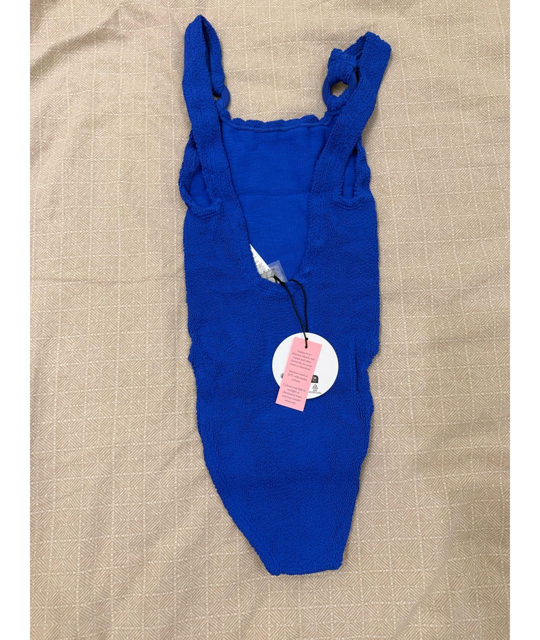 HUNZA G Синий полиамидовый купальник, фото 5