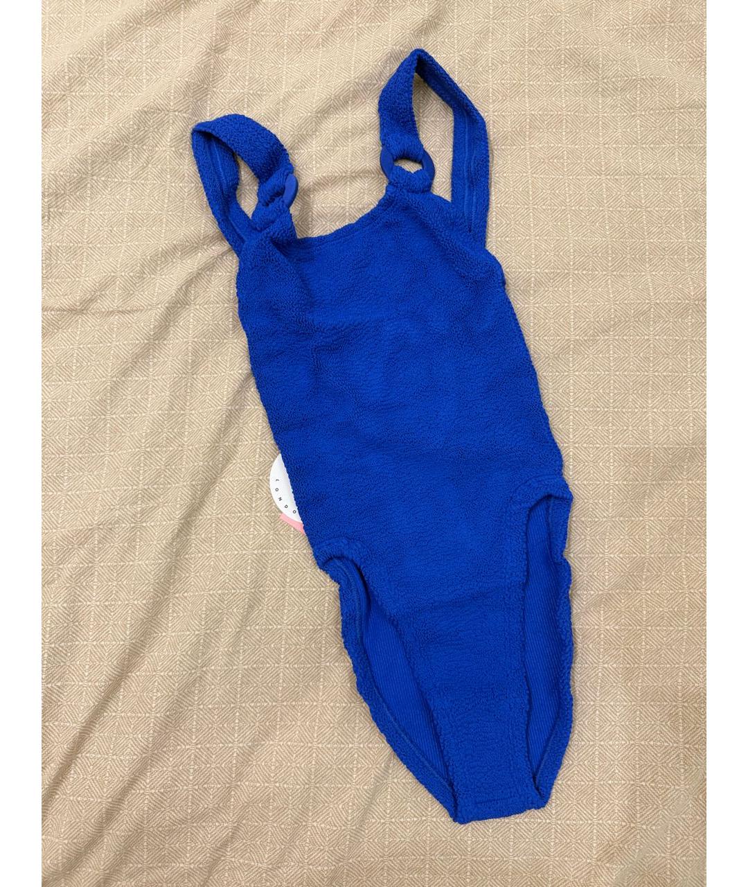 HUNZA G Синий полиамидовый купальник, фото 3