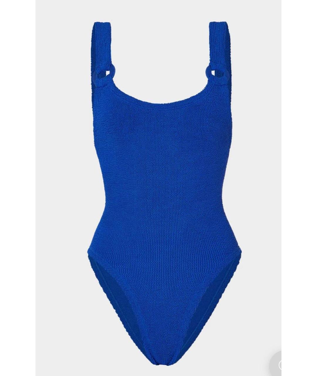 HUNZA G Синий полиамидовый купальник, фото 9