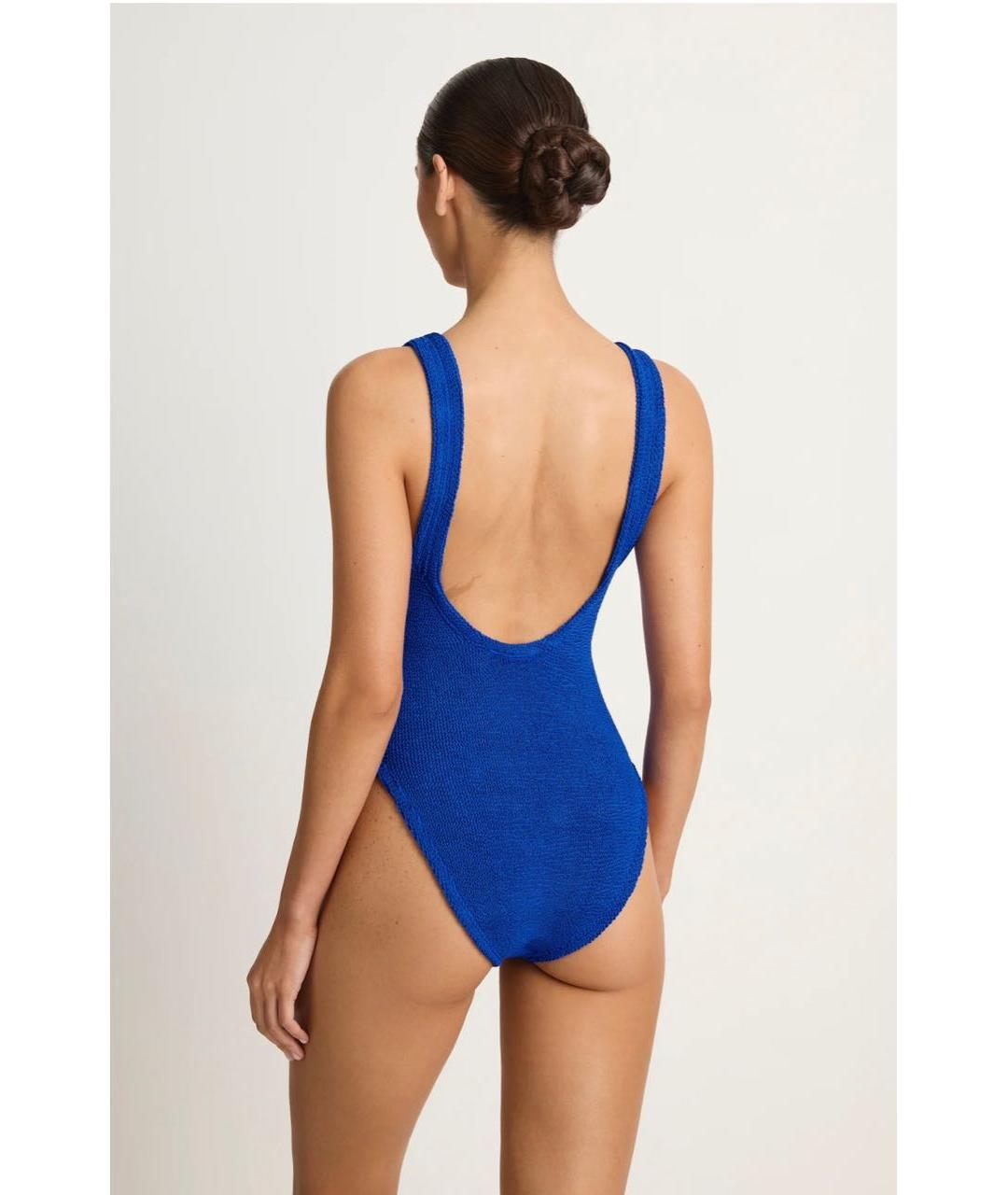 HUNZA G Синий полиамидовый купальник, фото 8