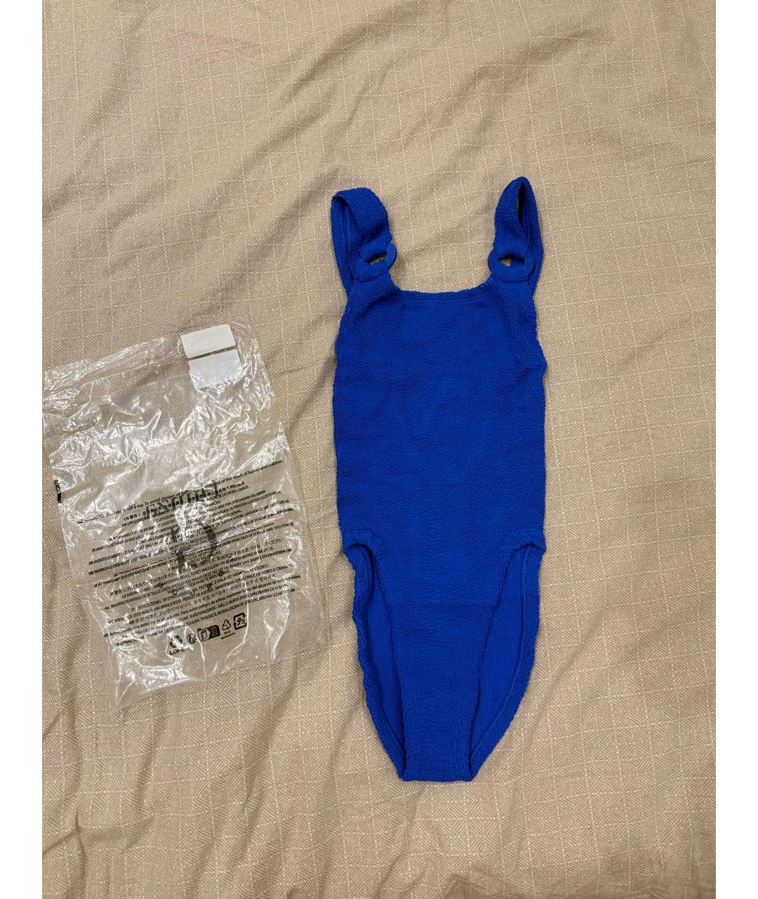 HUNZA G Синий полиамидовый купальник, фото 2
