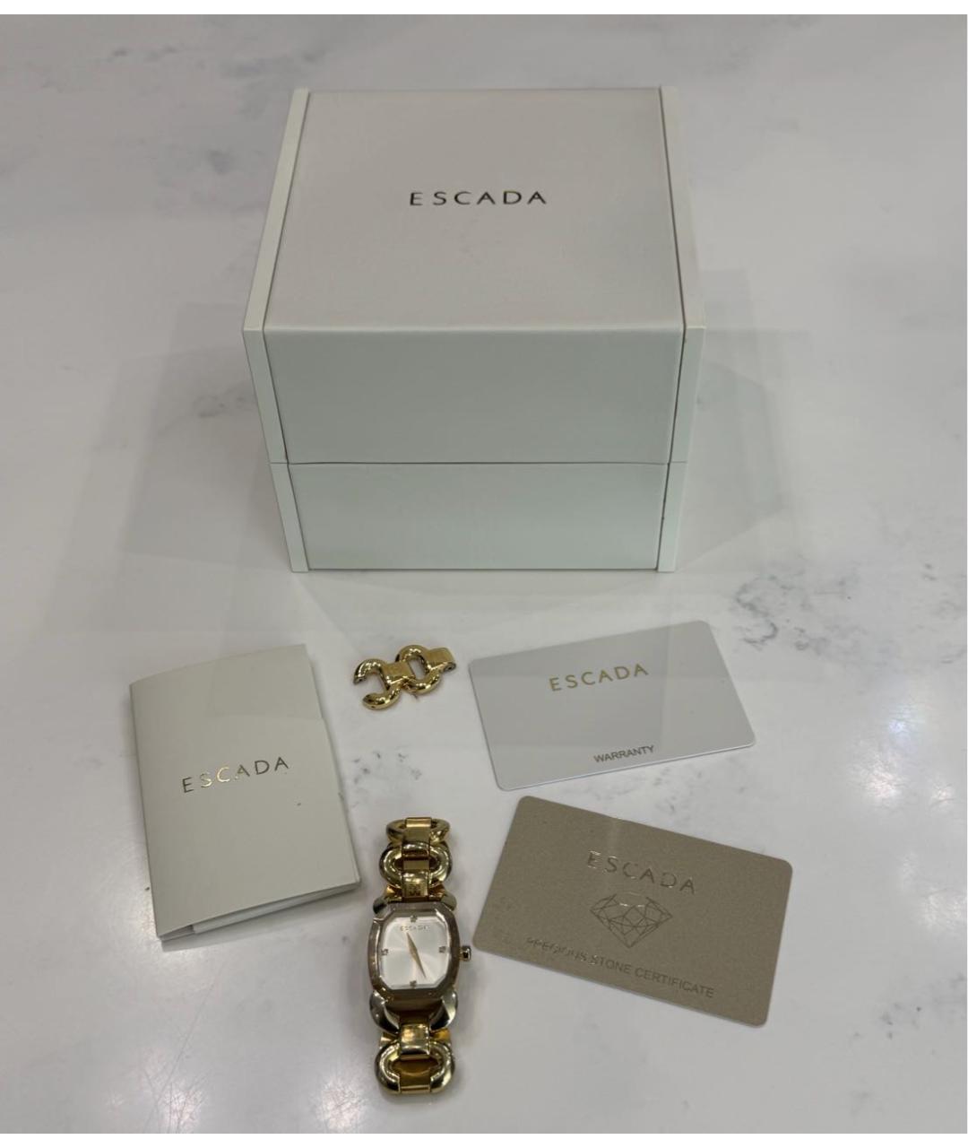 ESCADA Золотые металлические часы, фото 4