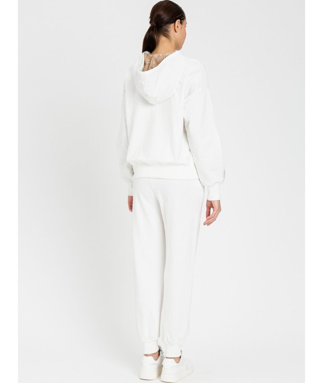 TWIN-SET Белые хлопковые спортивные брюки и шорты, фото 3