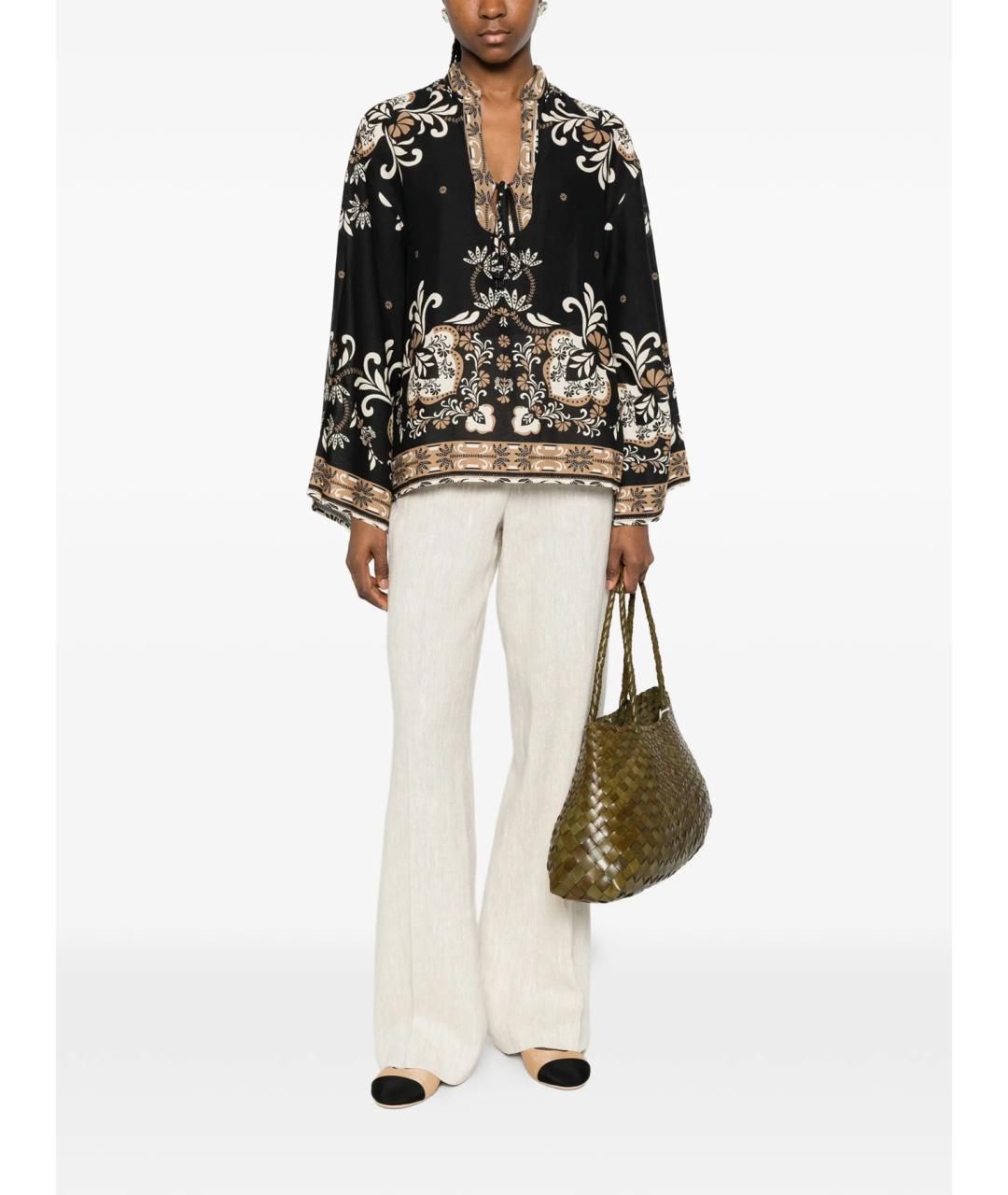 TWIN-SET Мульти вискозная блузы, фото 2