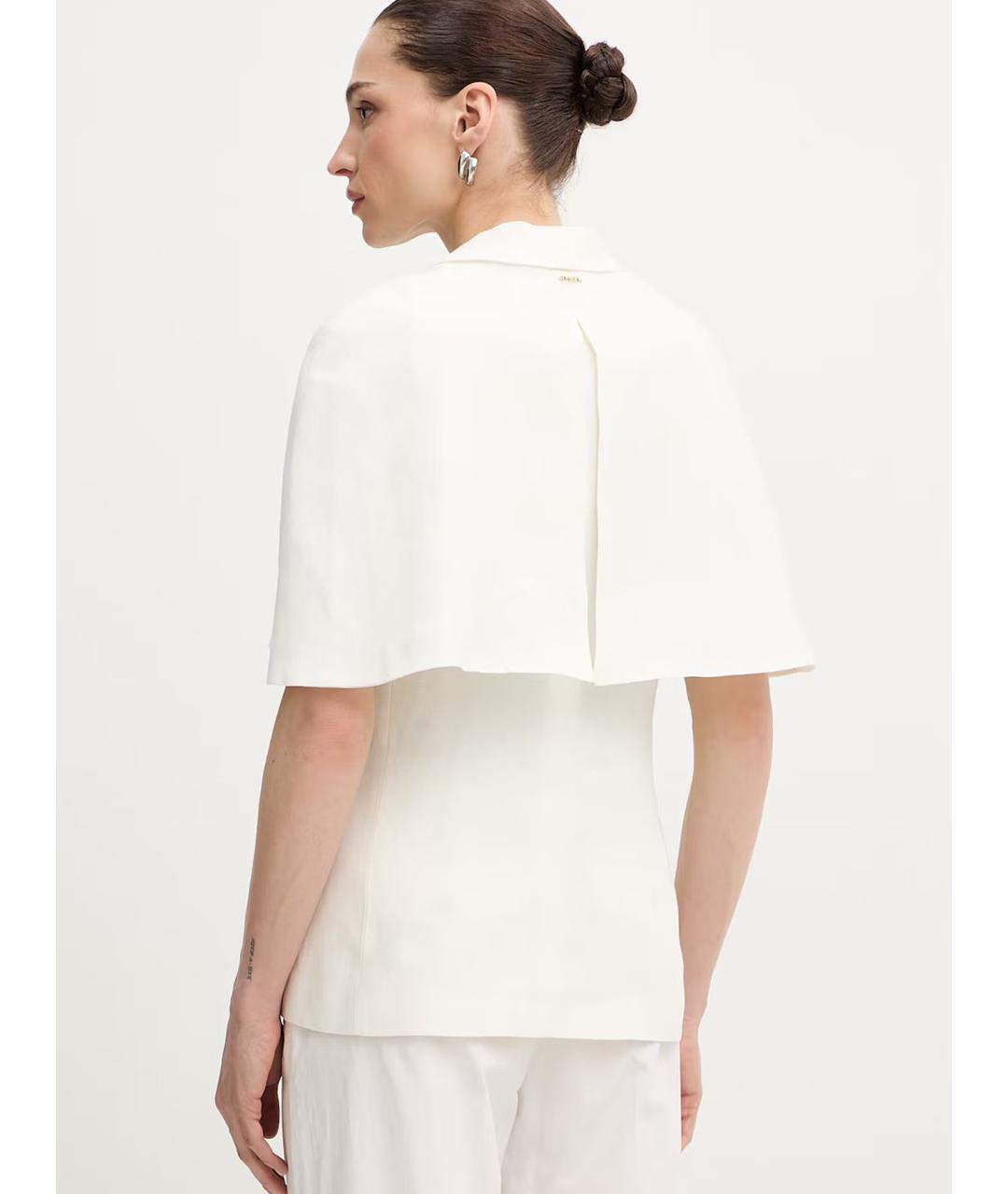 TWIN-SET Белый льняной жакет/пиджак, фото 3