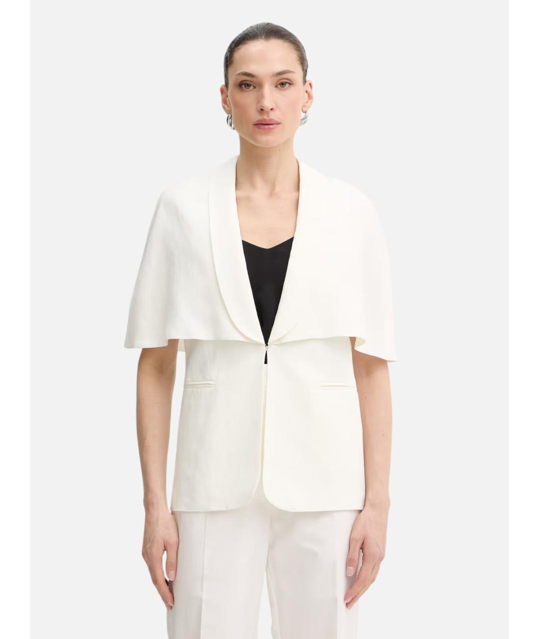 TWIN-SET Белый льняной жакет/пиджак, фото 6