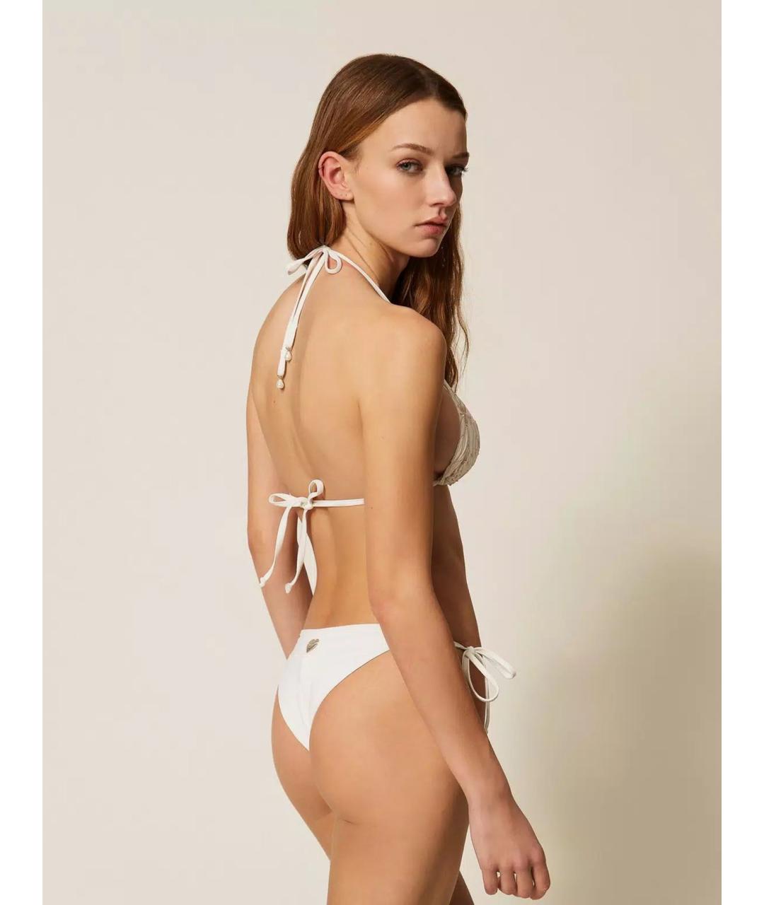 TWIN-SET Белый полиамидовый купальник, фото 4